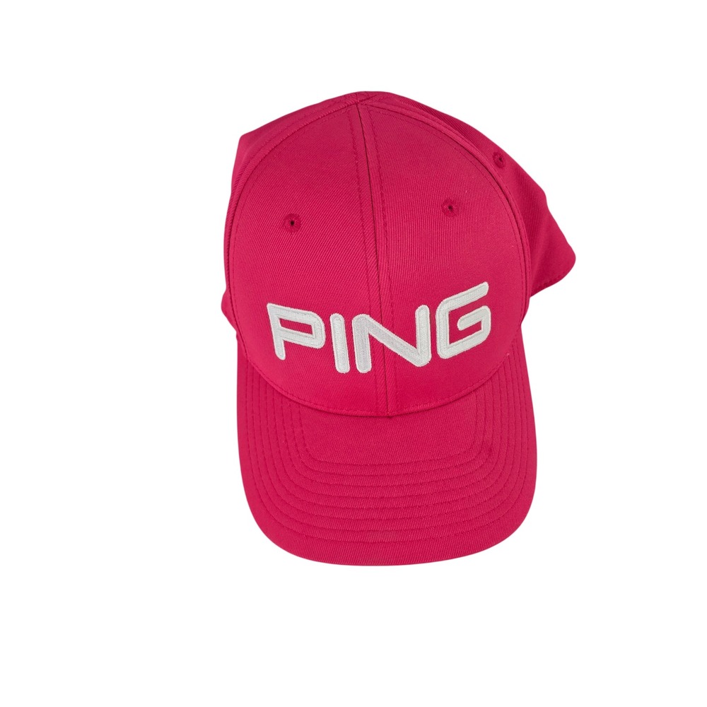 Ping Golf Hat Pink Flexfit SensorCool L-XL Embroidered Logo Mens Performance Cap